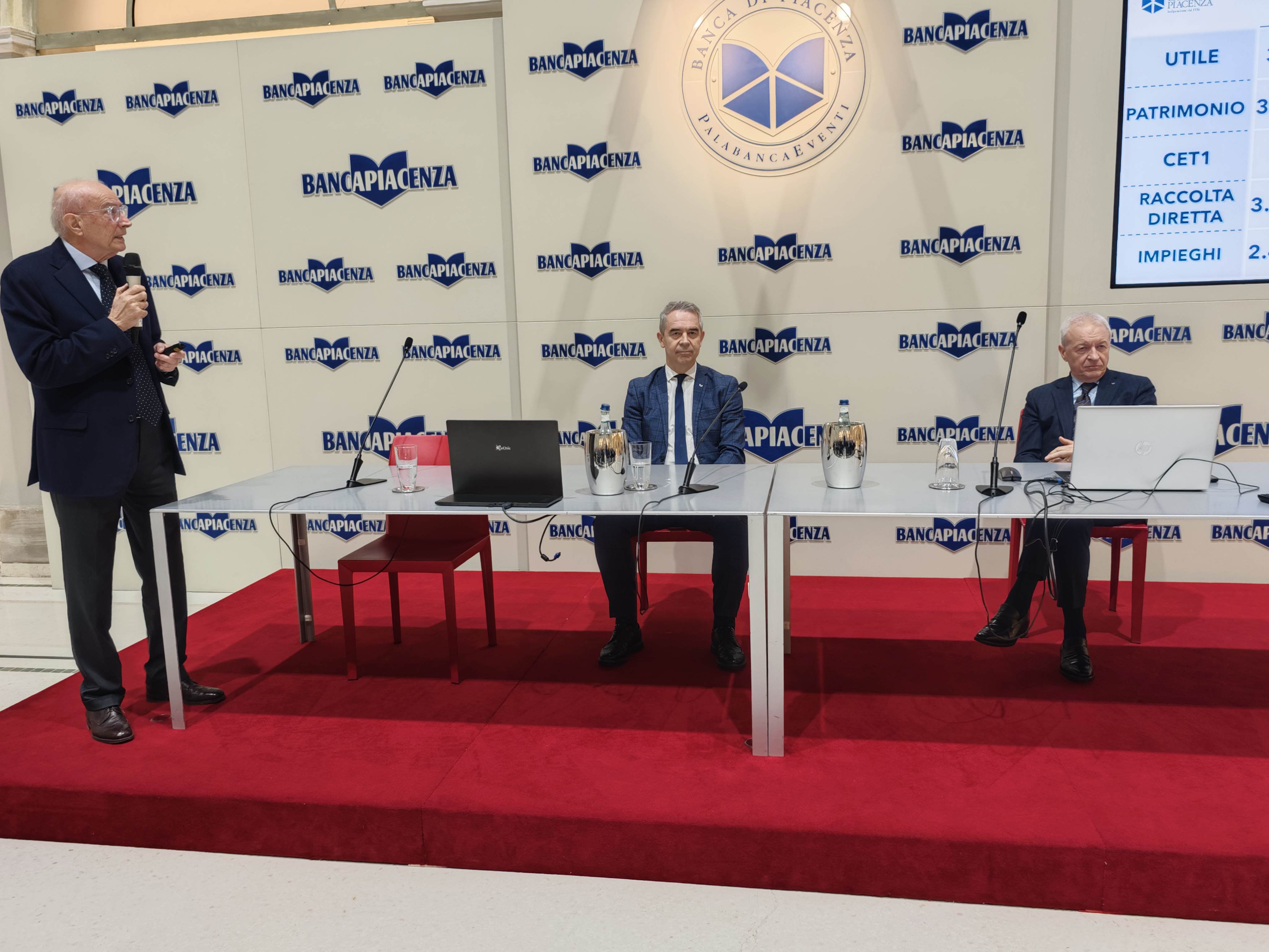 I dati sono stati presentati al PalabancaEventi da Presidenza e Direzione della Banca