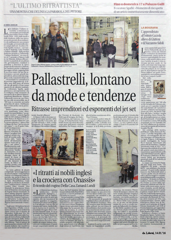 MOSTRA UBERTO PALLASTRELLI - LIBERTA'