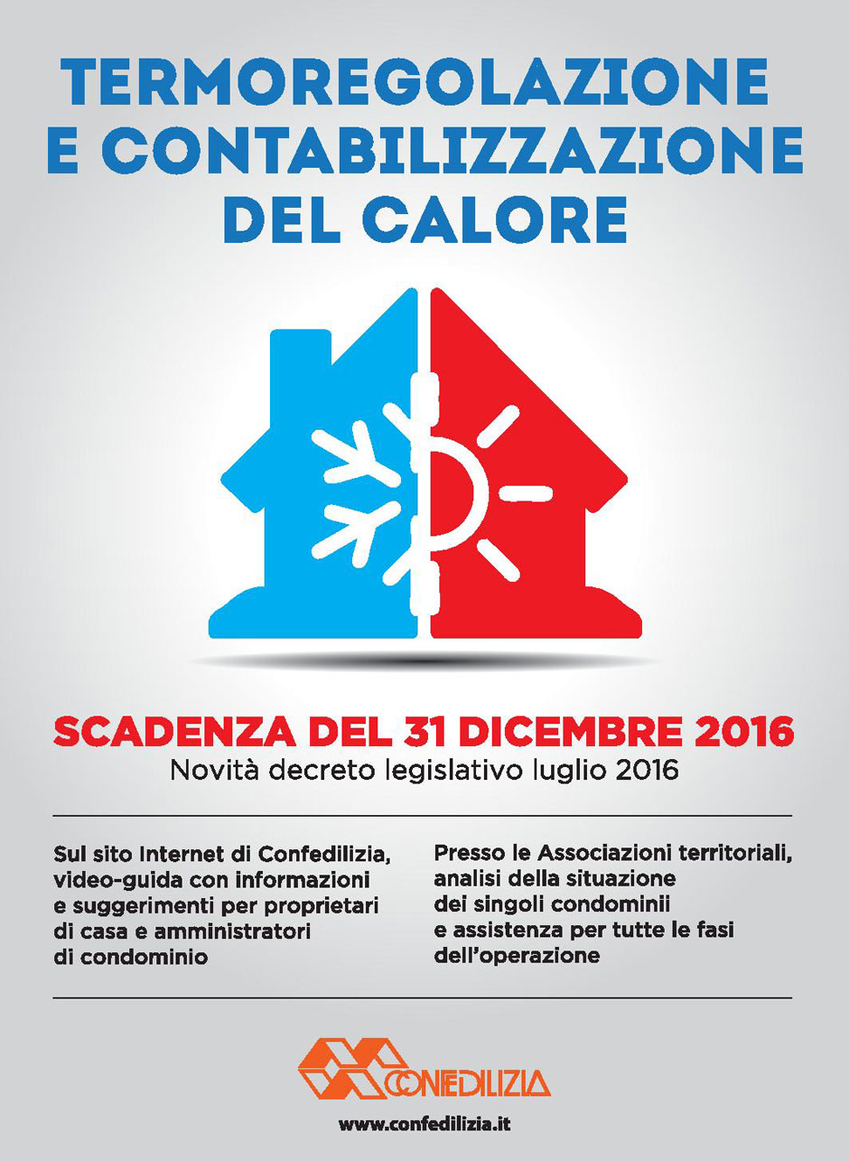 SCADENZA TERMINE TERMOREGOLAZIONE E CONTABILIZZAZIONE DEL CALORE