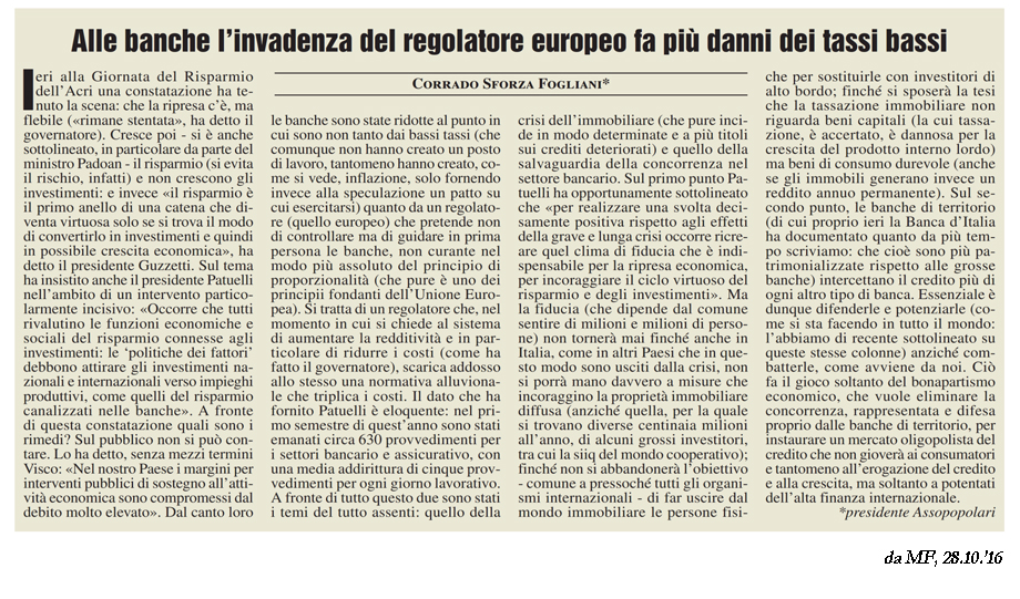 ALLUVIONE NORMATIVA EUROPEA E DANNO ALLE BANCHE