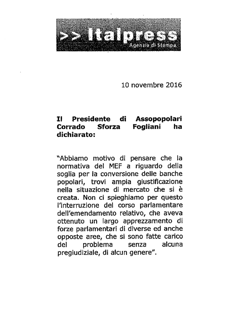 ITALPRESS 10.11.'16