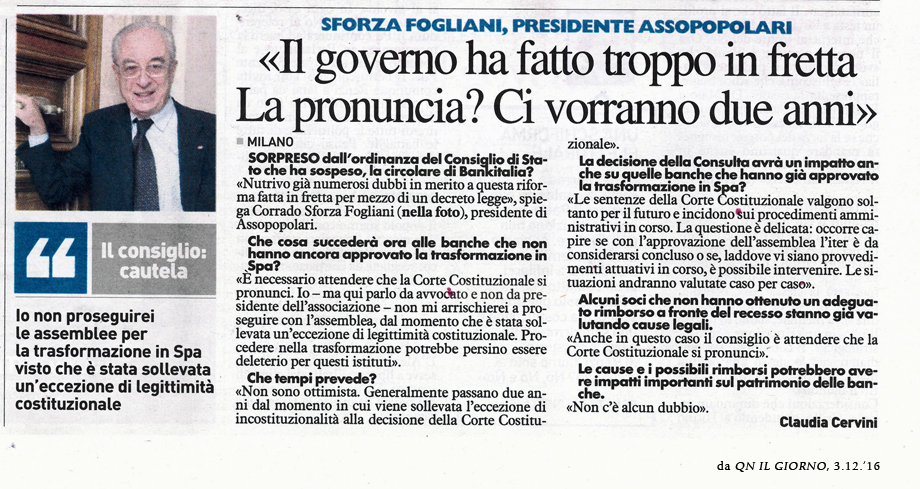 QN IL GIORNO 3.12.'16