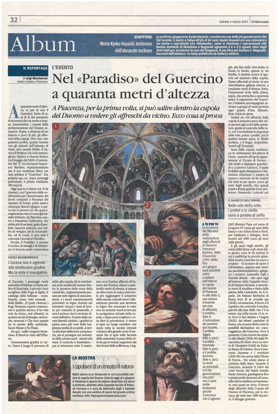 GUERCINO SU IL GIORNALE