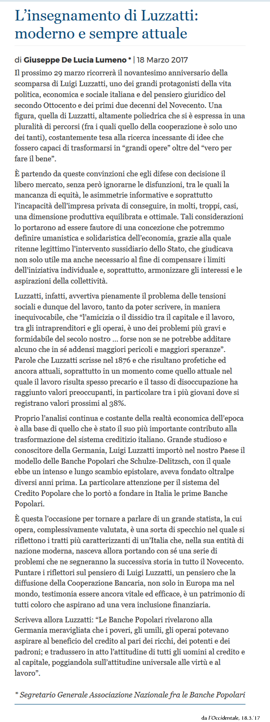 L'OCCIDENTALE, 18.3.'17