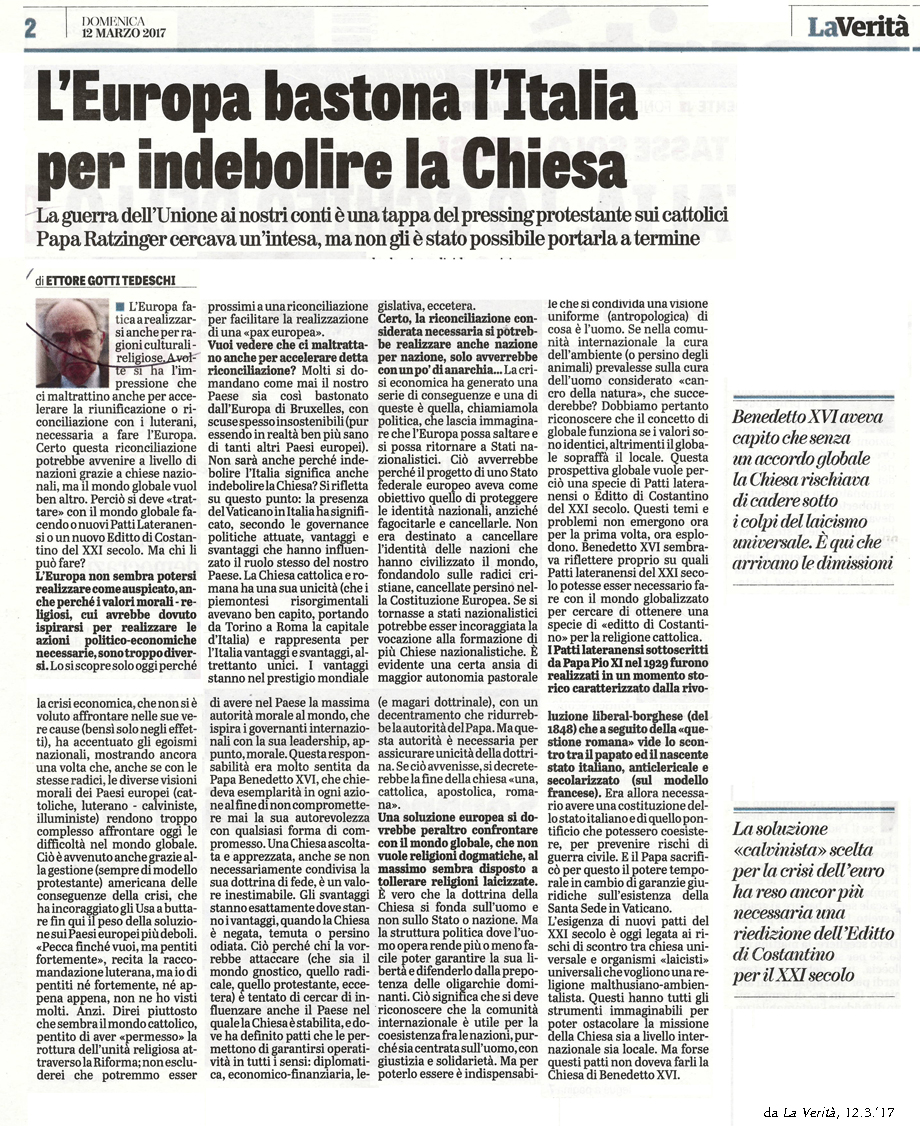 La Verità, 12.3.'17