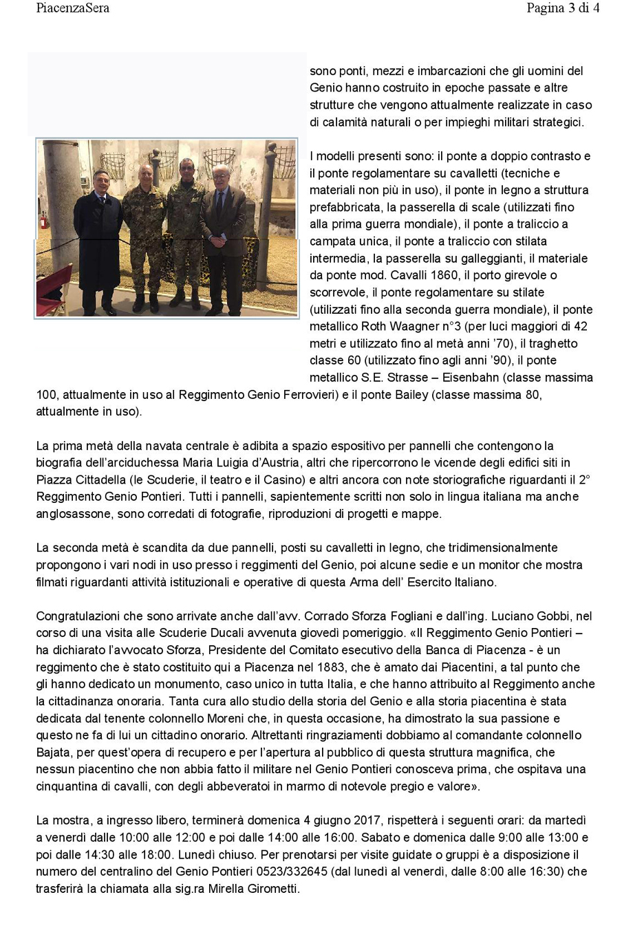 I PRESIDENTI GOBBI E SFORZA AL REGGIMENTO PONTIERI 3