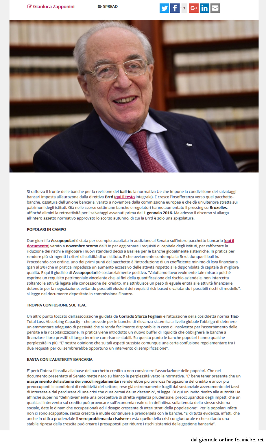 Ecco come le Popolari sbottano contro Bruxelles