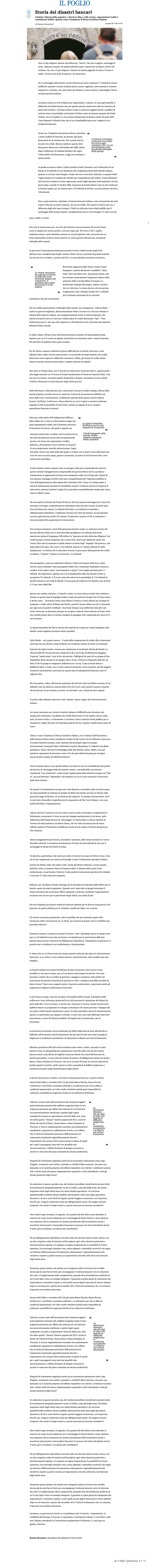 STORIA DEI DISASTRI BANCARI