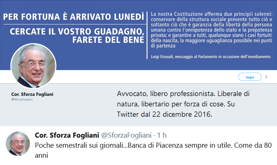 BANCA DI PIACENZA, SEMESTRALE IN UTILE