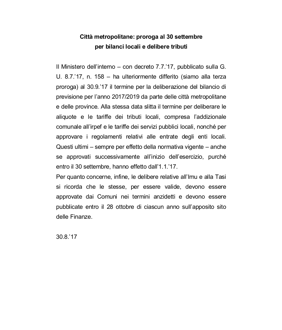 Città metropolitane