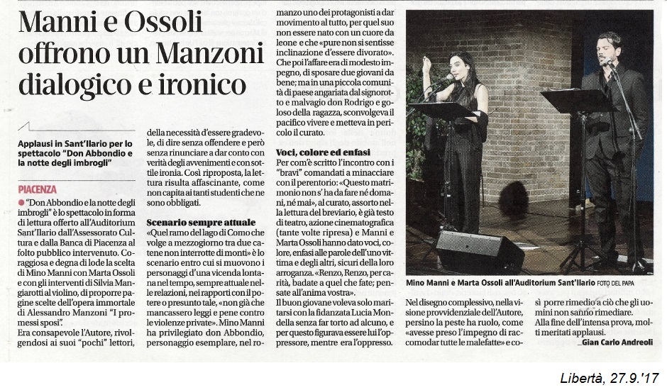 applausi in sat'ilario per lo spettacolo don abbondio e gli imbrogli