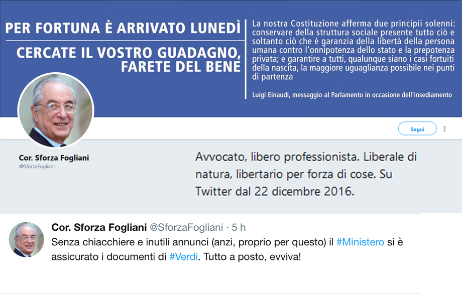 IL MINISTERO SI è ASSICURATO I DOCUMENTI DI VERDI