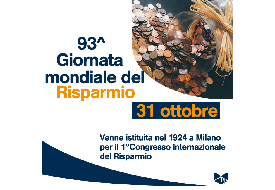 Oggi 93esima Giornata del Risparmio