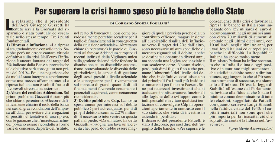 Per superare la crisi hanno speso più le banche dello Stato