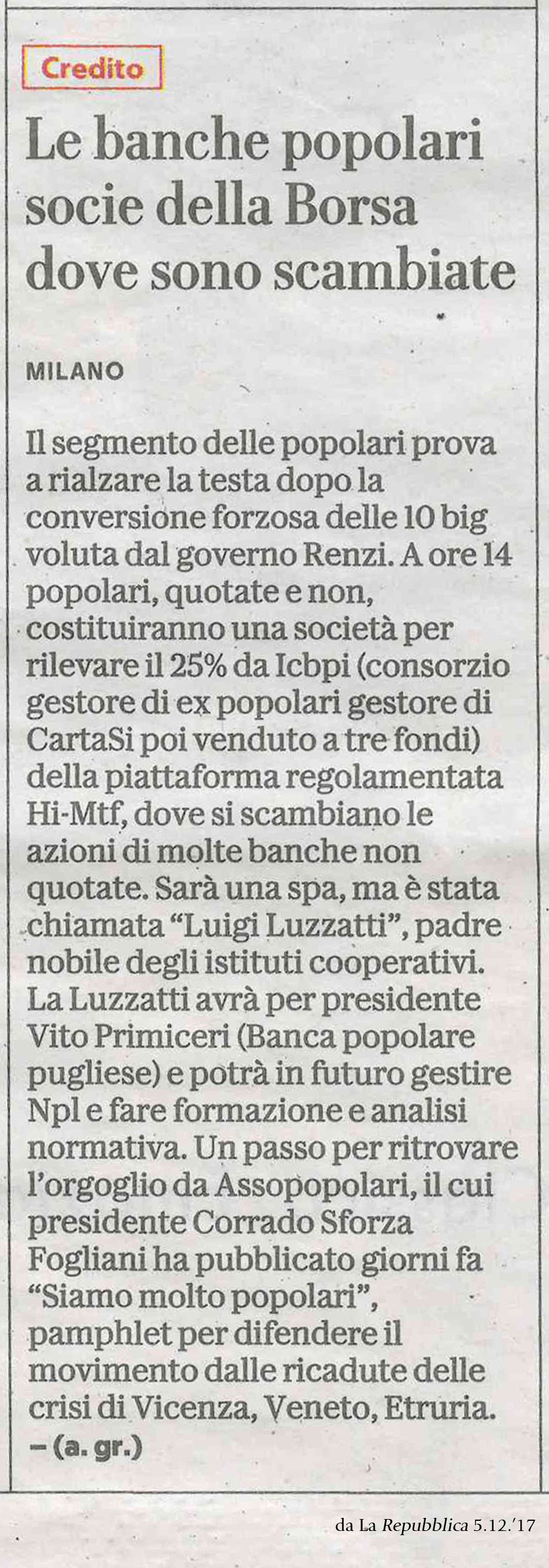 La Repubblica, 5.12.'17