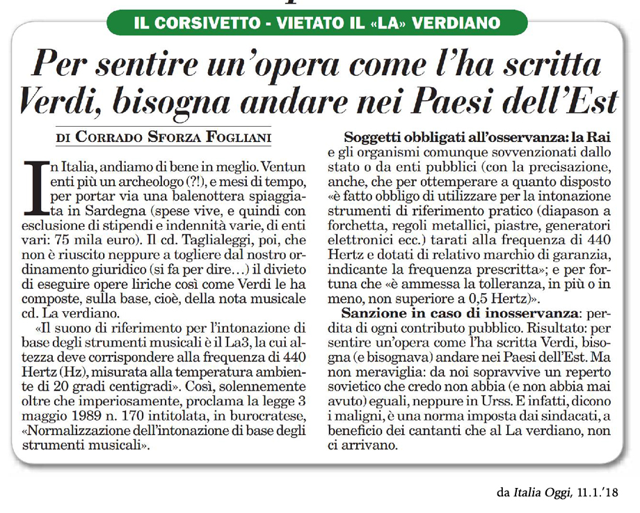 Per sentire un'opera come l'ha scritta Verdi, bisogna andare nei Paesi dell'Est