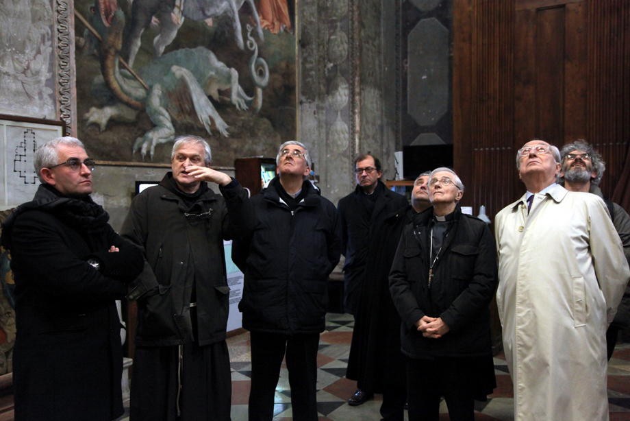 DUE VESCOVI CONTEMPORANEAMENTE ALL'ALTEZZA DEGLI AFFRESCHI DEL PORDENONE