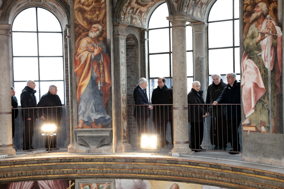 DUE VESCOVI CONTEMPORANEAMENTE ALL'ALTEZZA DEGLI AFFRESCHI DEL PORDENONE