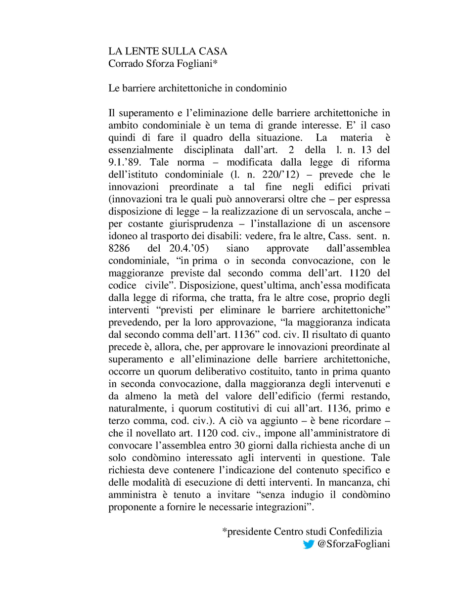 Le barriere architettoniche in condominio