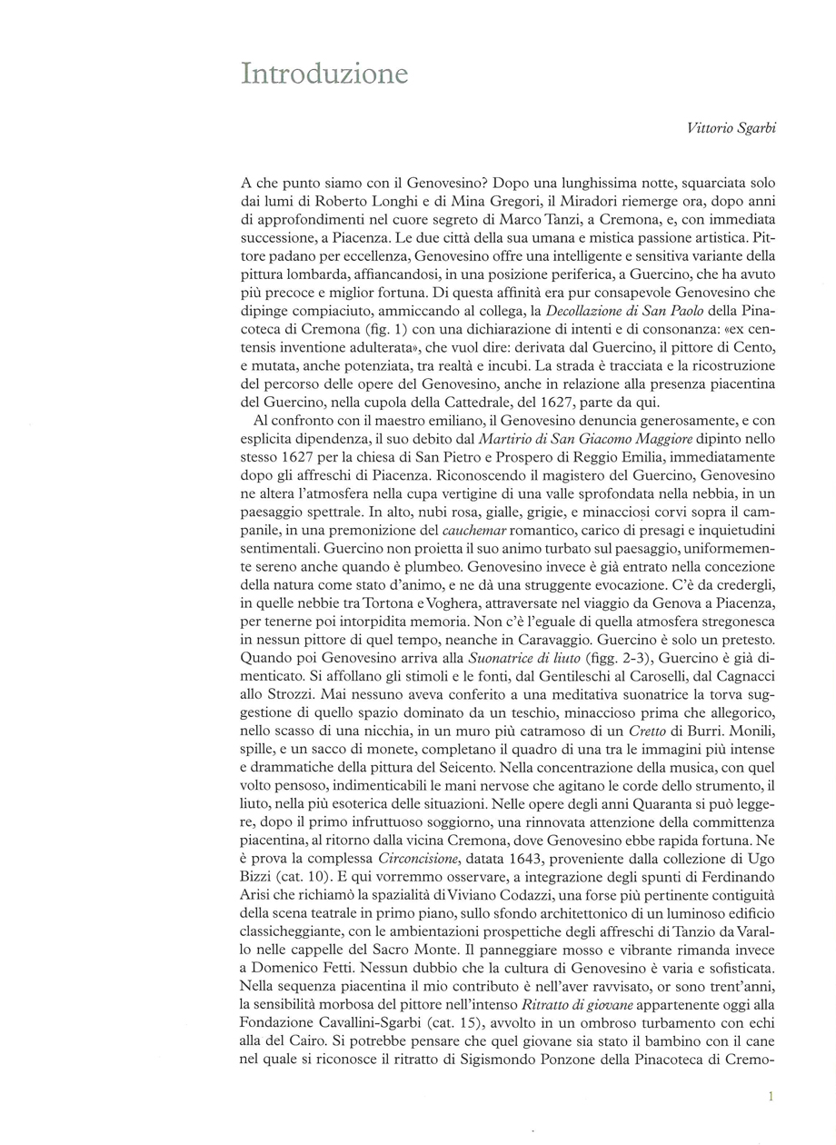 Introduzione Vittorio Sgarbi Genovesino