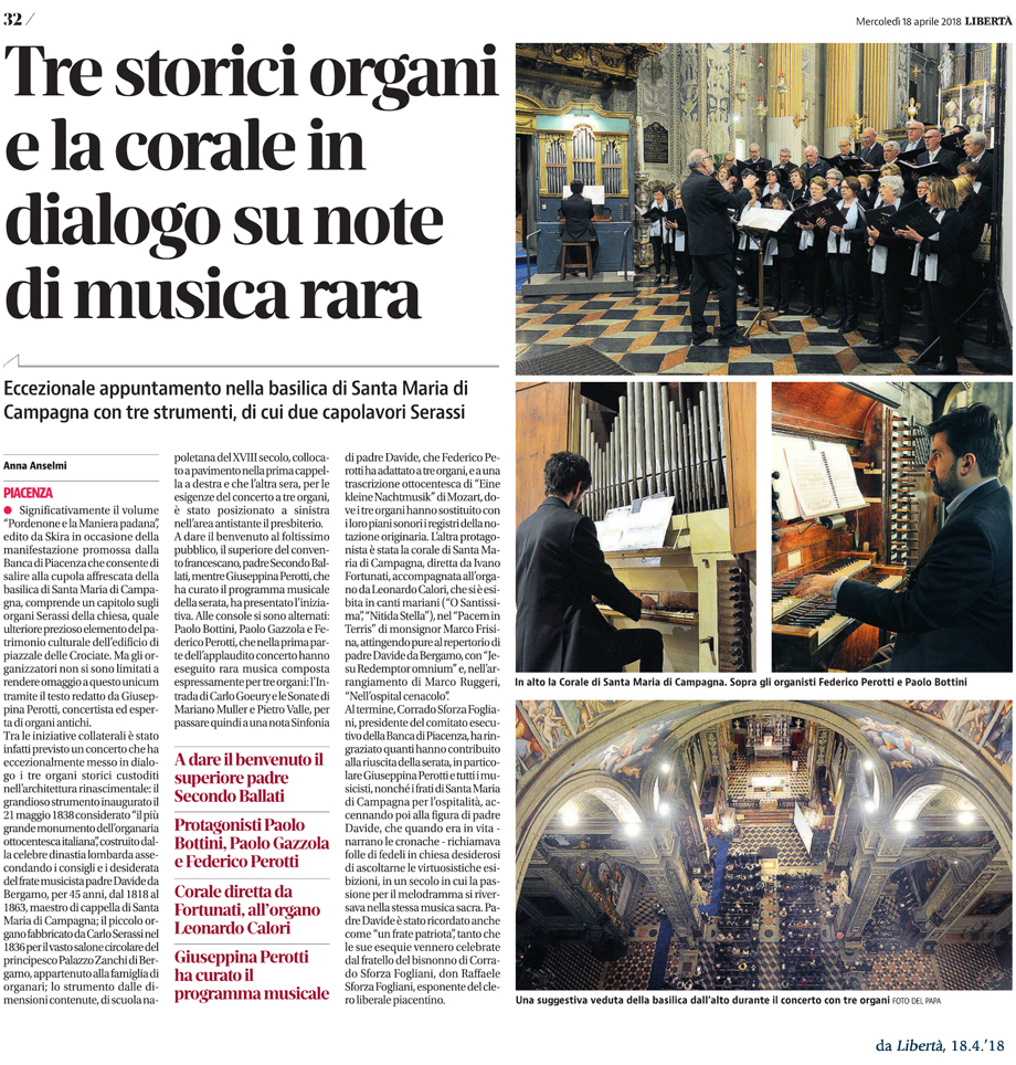 GRANDE SUCCESSO DEL CONCERTO A TRE ORGANI PER IL PORDENONE