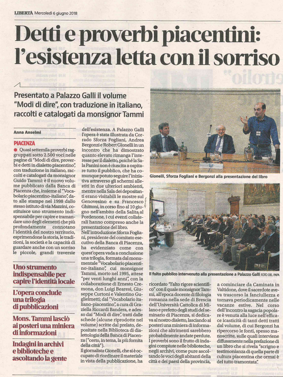 PUBBLICO STRARIPANTE (3 SALE VIDEOCOLLEGATE) PER LA PRESENTAZIONE DEL VOLUME SUI PROVERBI IN DIALETT