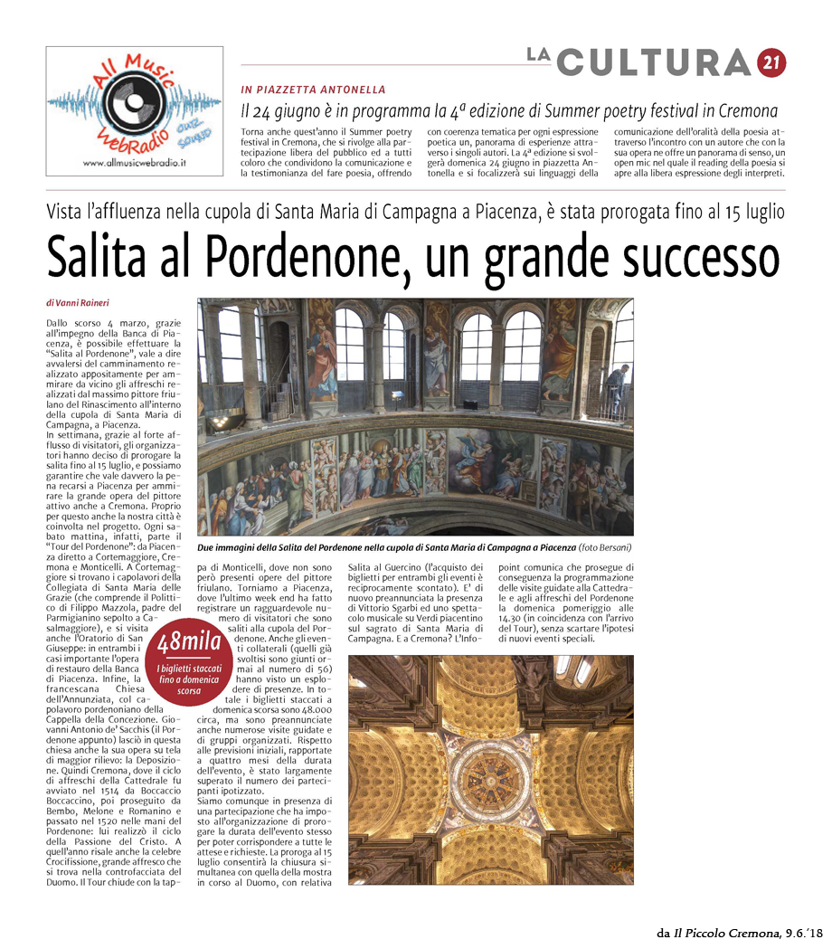 Il Piccolo Cremona, 9.6.'18