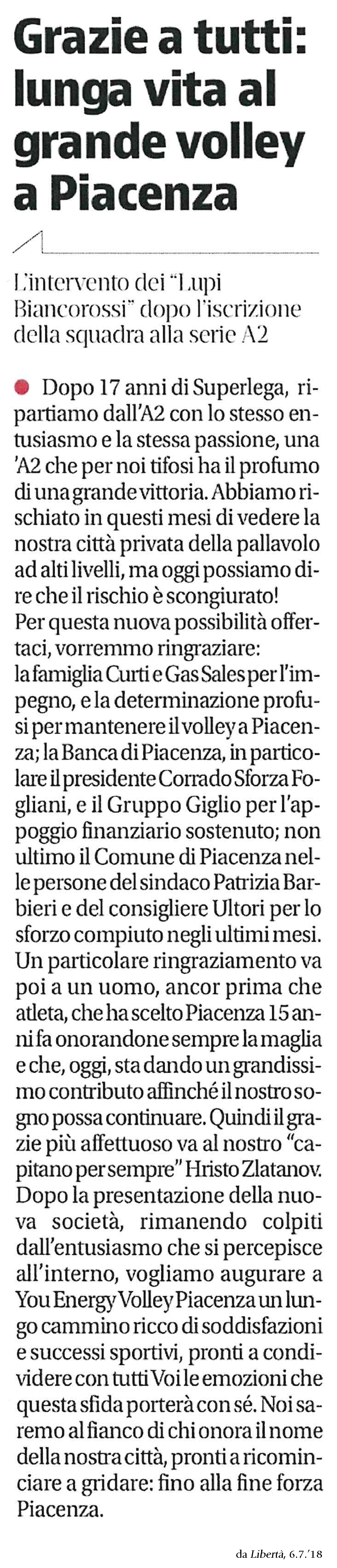 Libertà pubblica due lettere con apprezzamenti lusinghieri sulla Banca