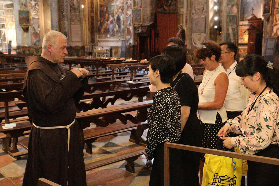 Parentesi culturale per la delegazione cinese di Jiangbei con la visita agli affreschi di Santa Mari