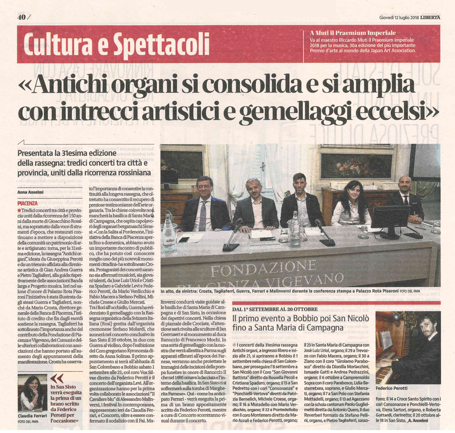 Antichi organi si consolida e si amplia con intrecci artistici e gemellaggi eccelsi