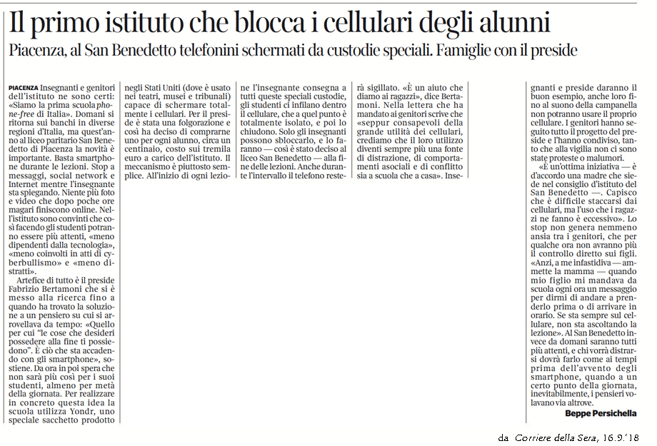 I telefonini del San Benedetto