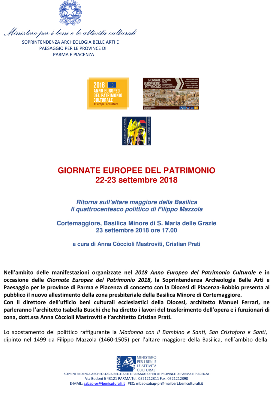 Cortemaggiore, il Polittico ritorna nel presbiterio