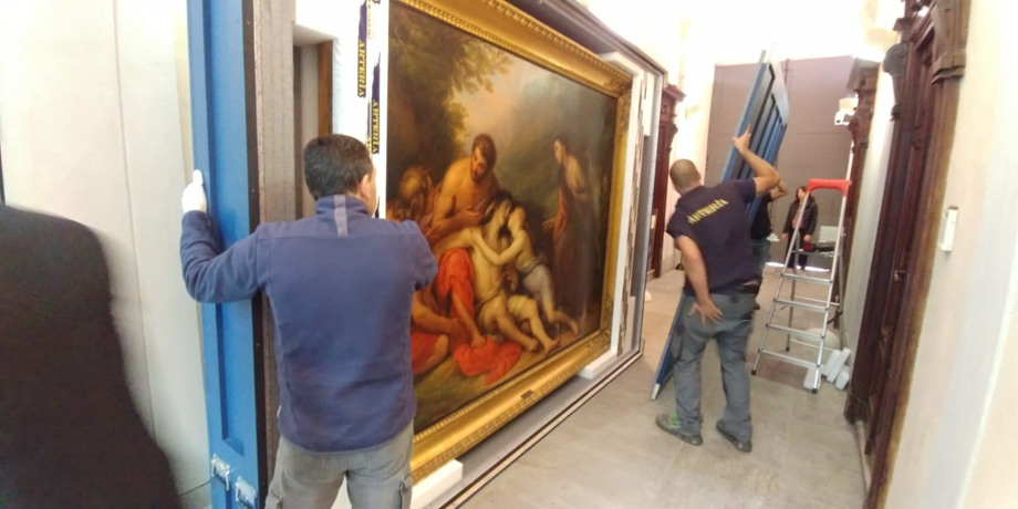 Il quadro del Piccio Aminta baciato da Silvia da Palazzo Galli in prestito alla mostra Romanticis