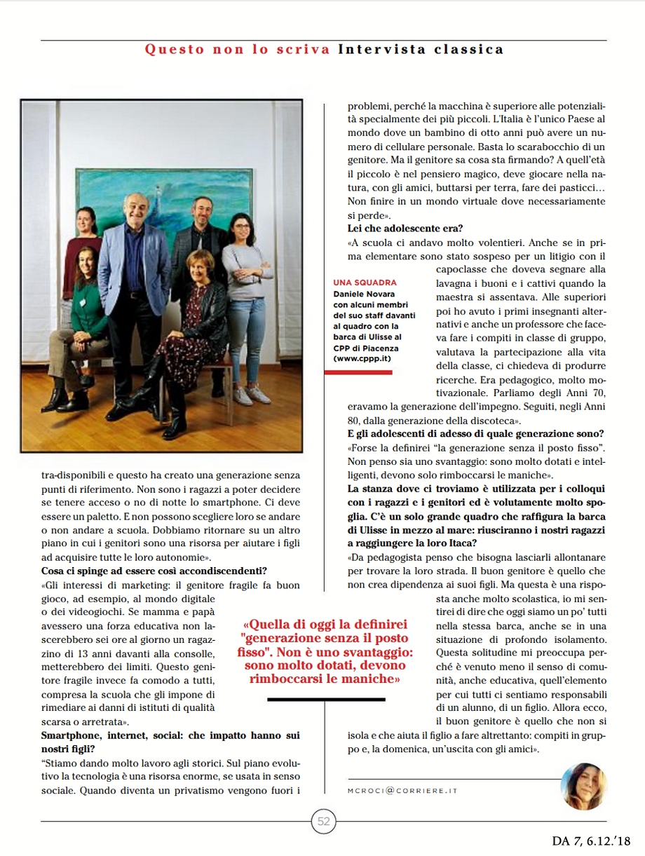 Intervista al piacentino Daniele Novara su 7