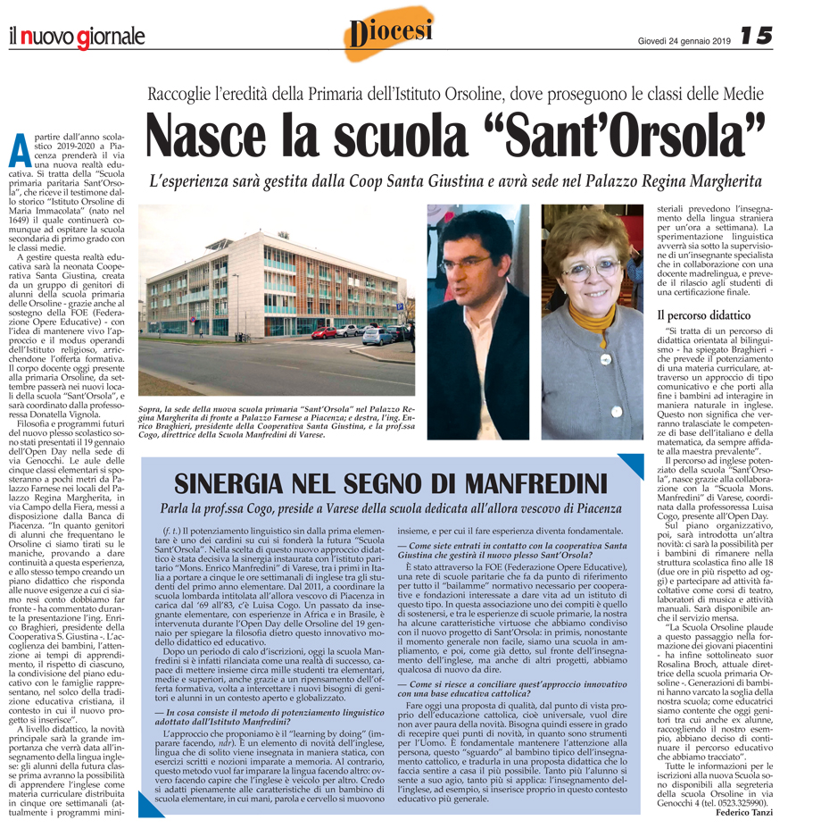 Nasce la scuola "Sant'Orsola"