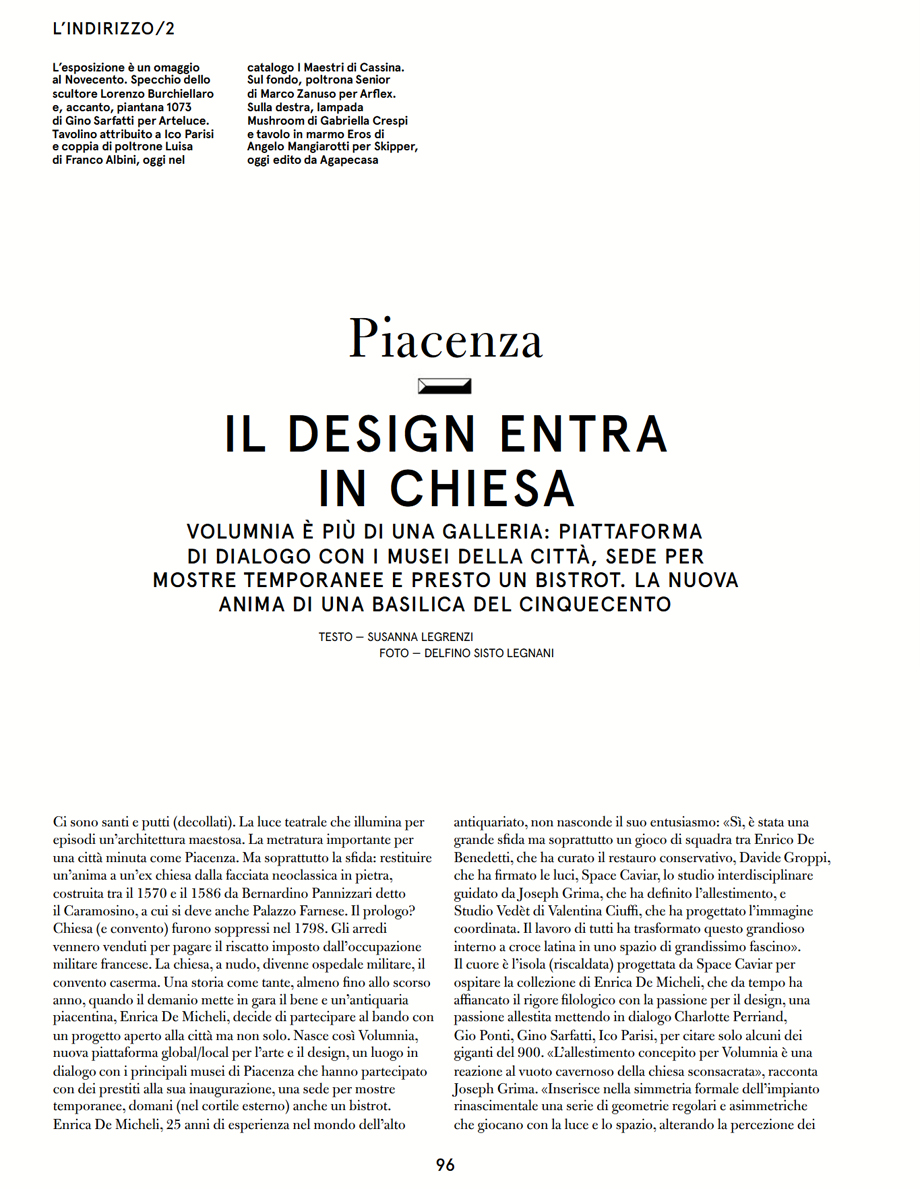 Il Sant'Agostino di Piacenza sulla rivista del Corsera