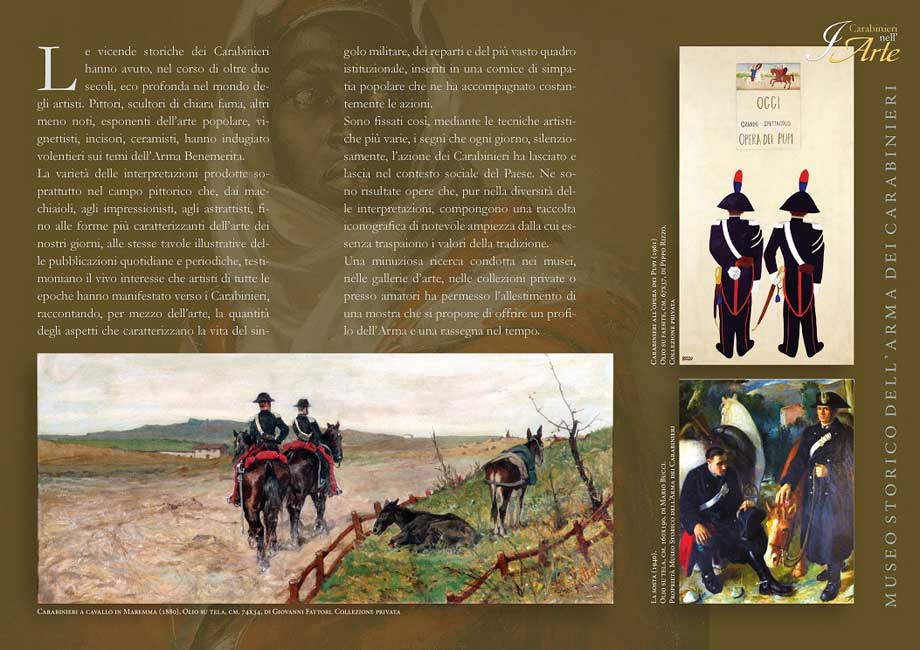 La Banca unico sponsor della Mostra dei Carabinieri nell'Arte a Roma