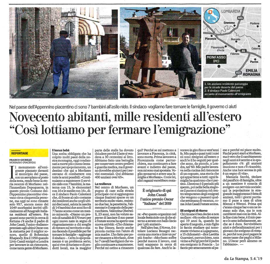 Morfasso su La Stampa