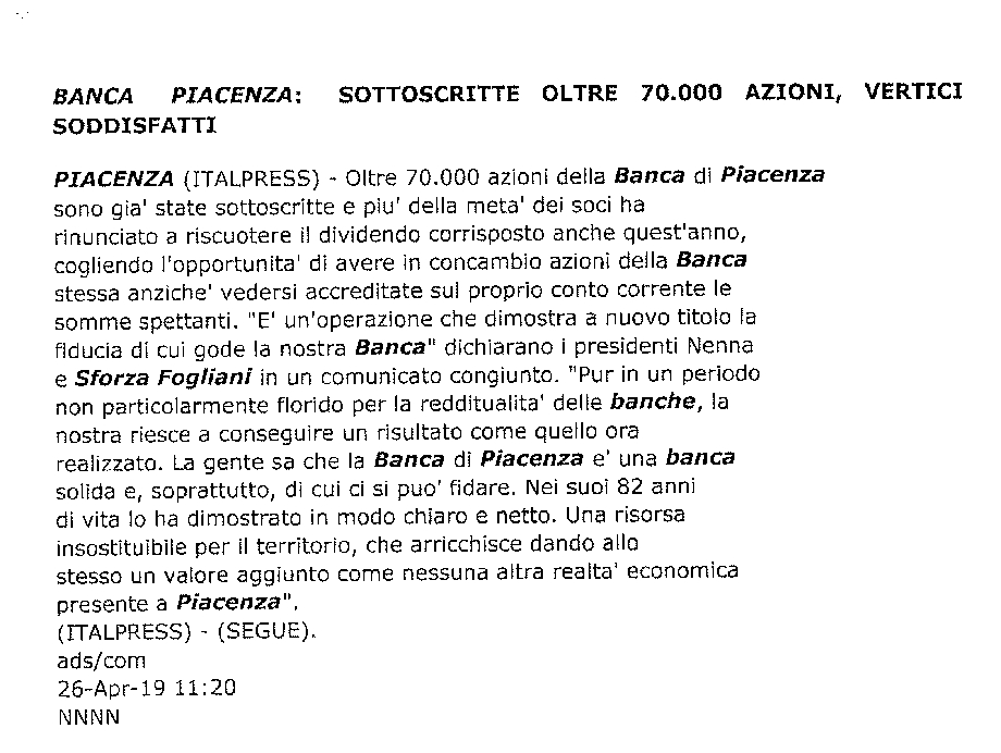 Agenzie stampa parlano di noi 2.2