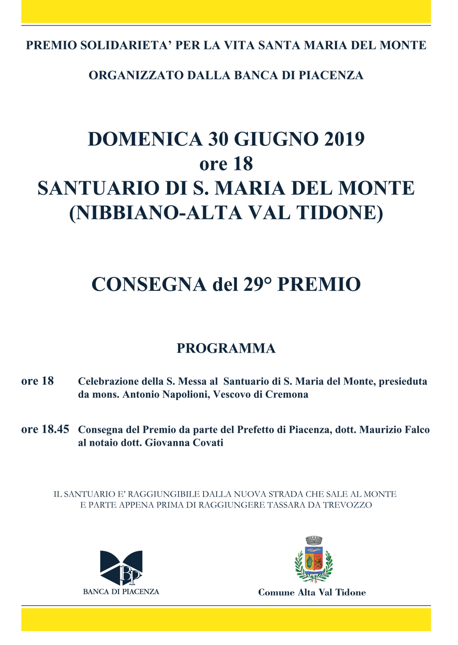 Locandina Premio Solidarietà