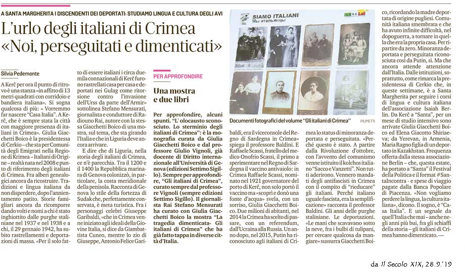 L'urlo degli italiani di Crimea <<Noi, perseguitati e dimenticati>>