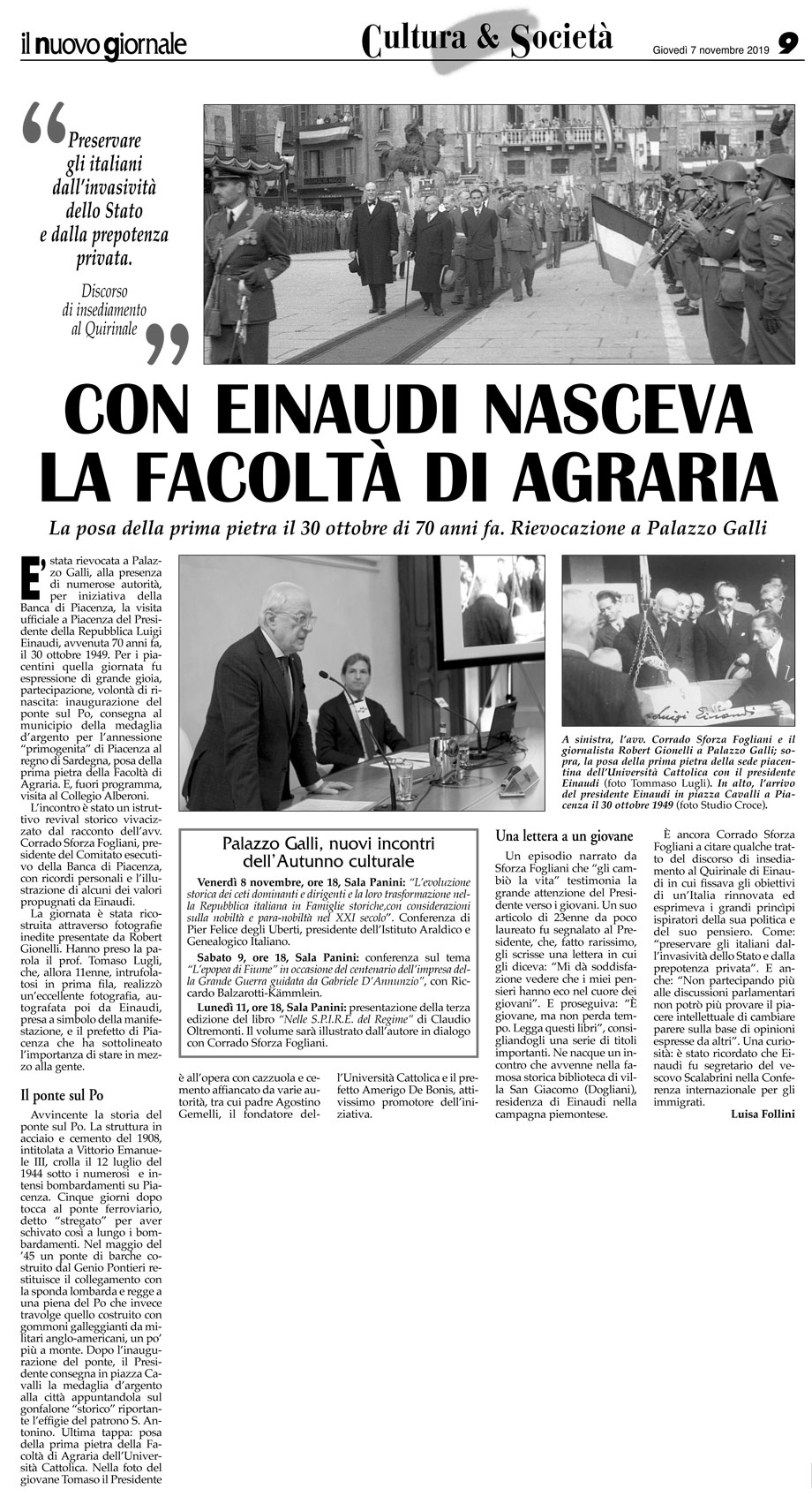 il nuovo giornale, 7.11.'19