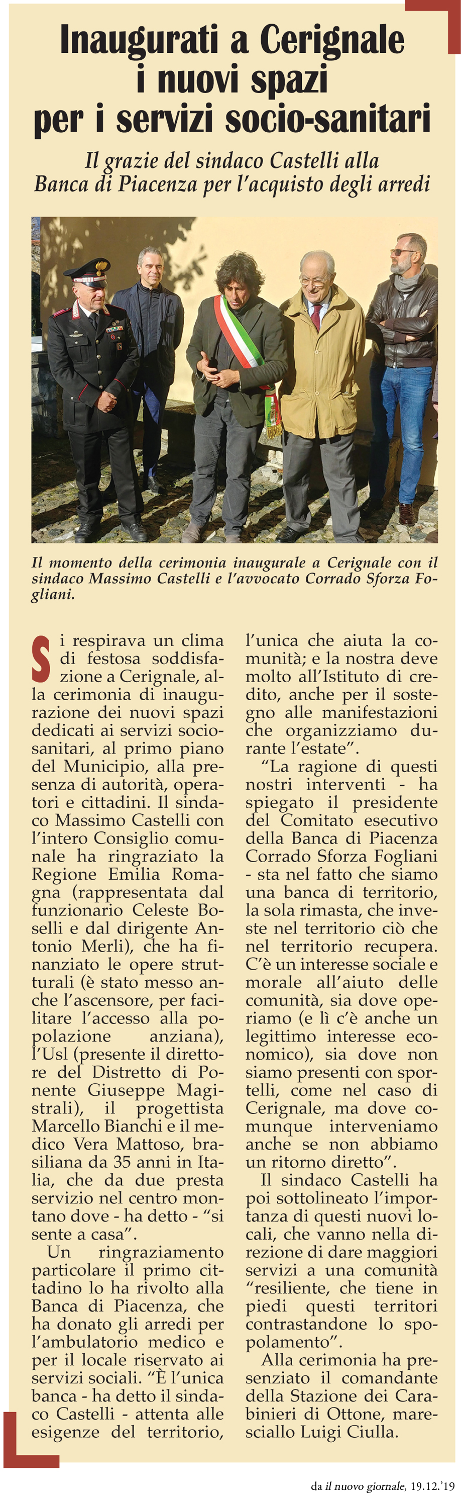 il nuovo giornale, 19.12.'19