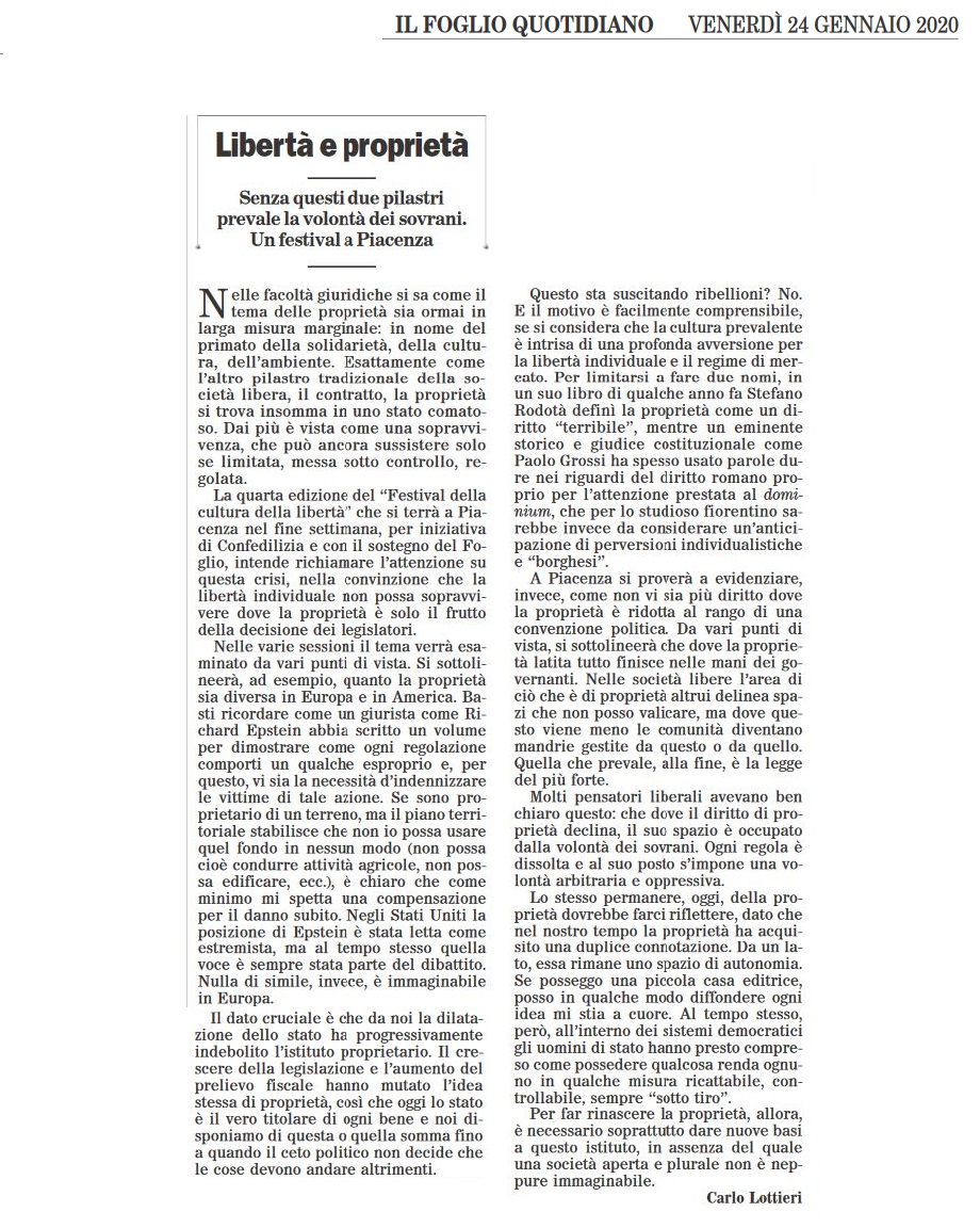 libertà e proprietà