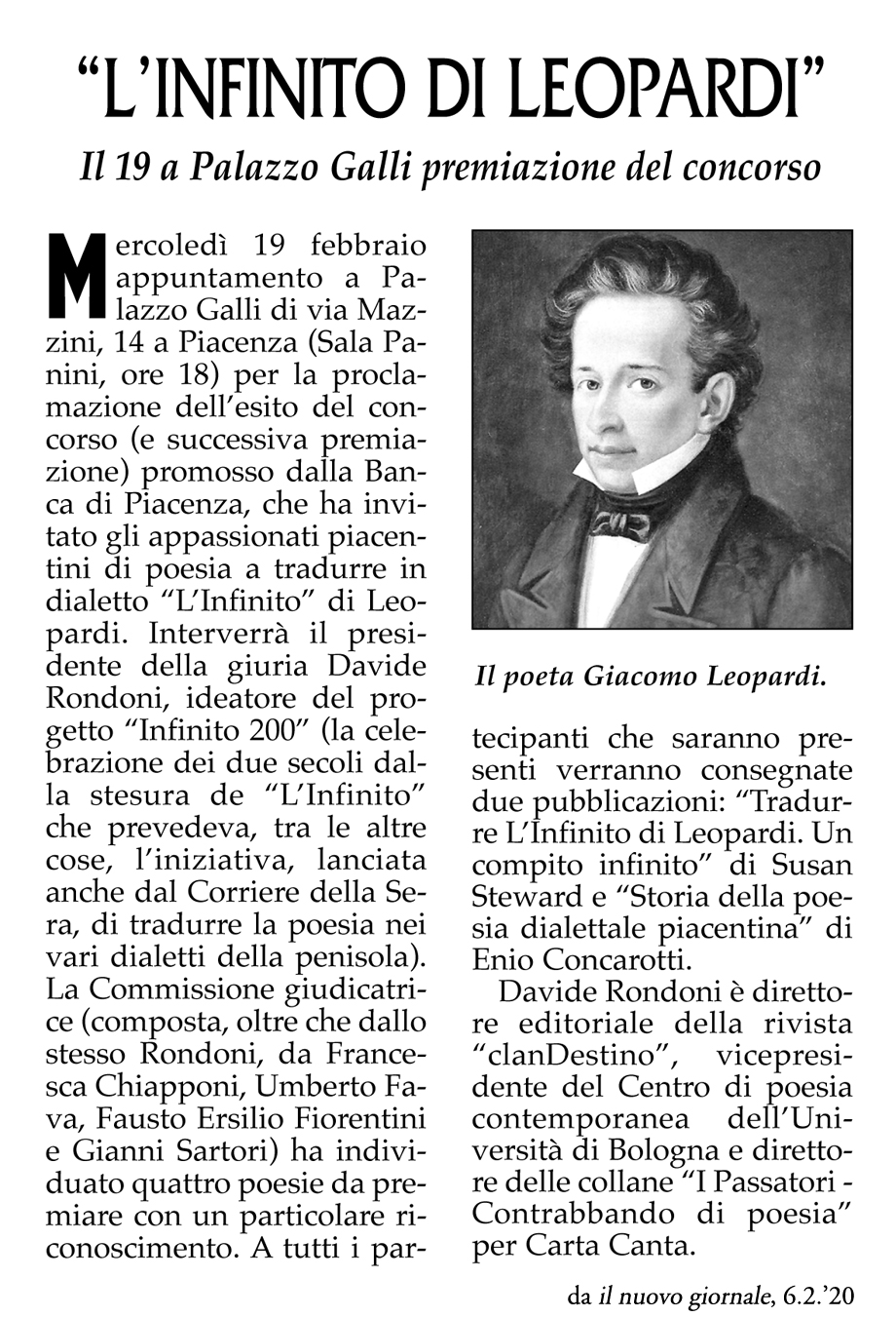 il nuovo giornale, 6.2.'20