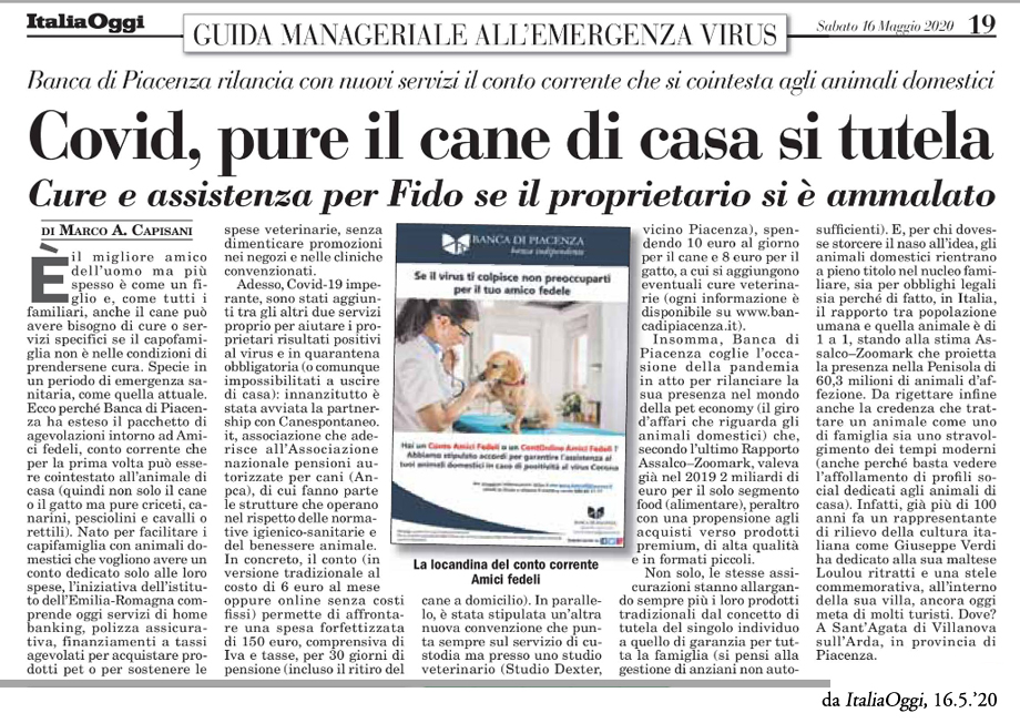 ItaliaOggi, 16.5.'20