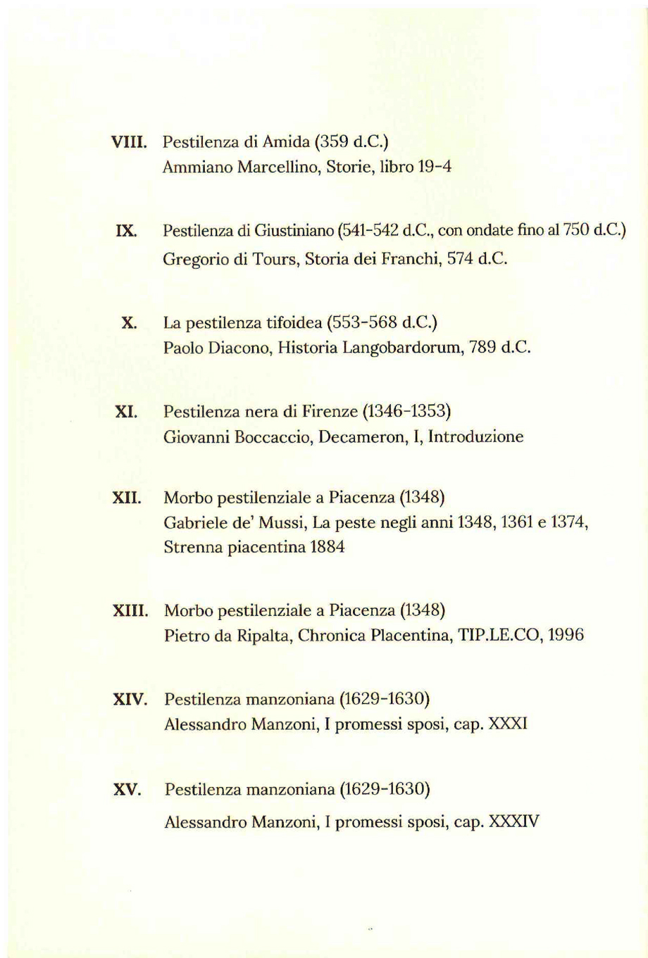 CRONACHE DAL VIVO DELLE PESTILENZE