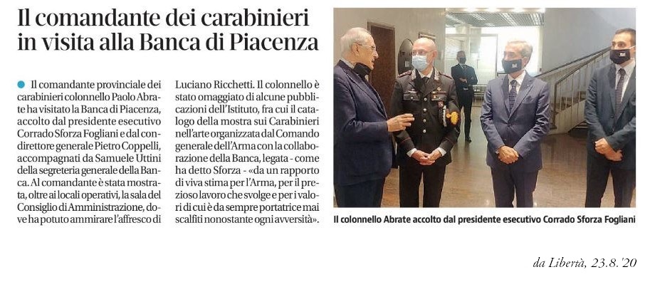 Liberta comandante carabinieri in visita