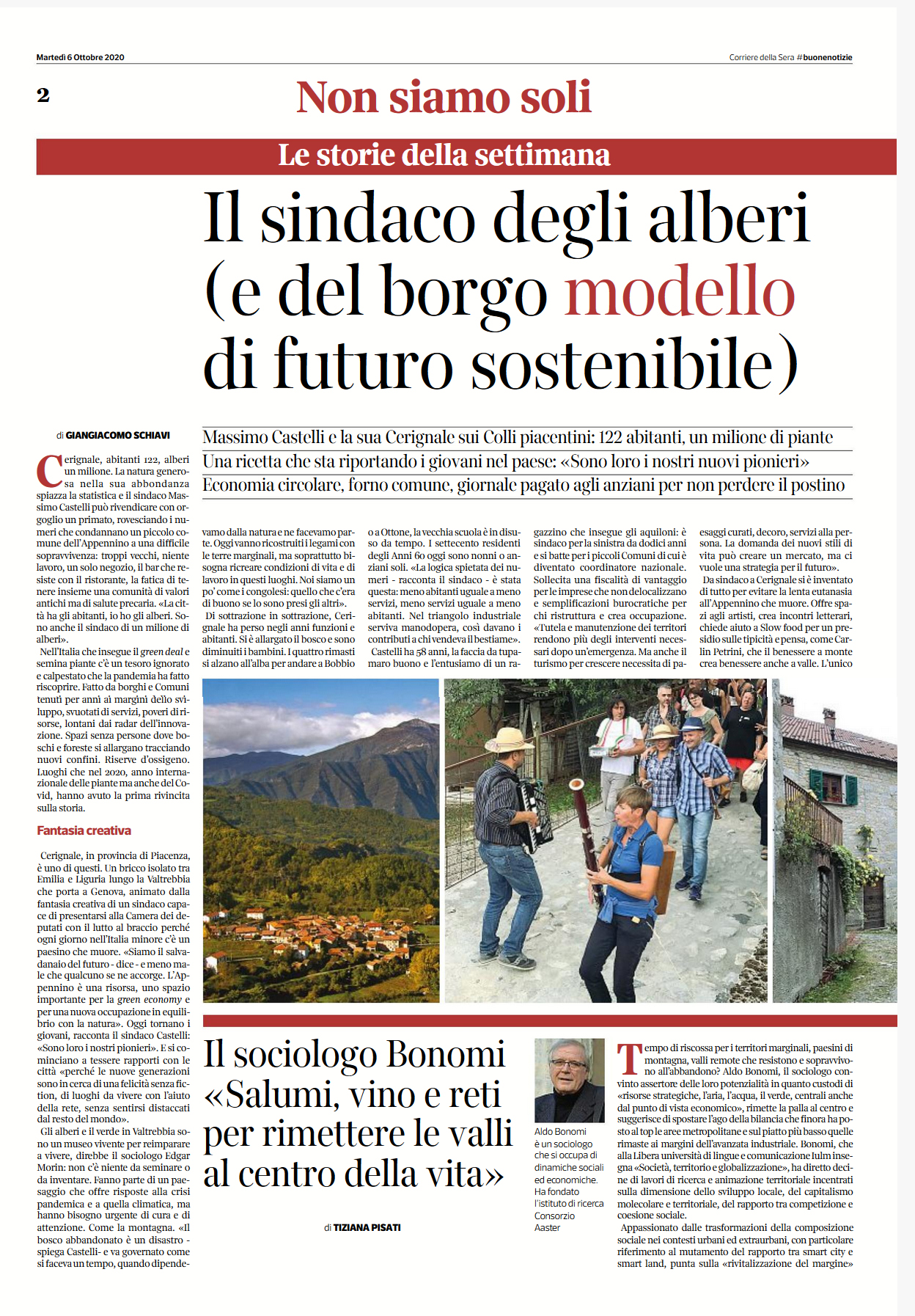 IL SINDACO DI CERIGNALE SU CORSERA