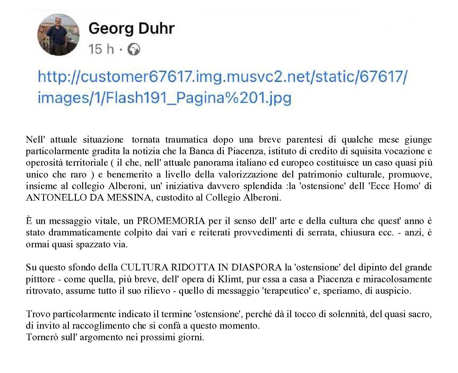 GEORG DUHR SULL'ANTONELLO DA MESSINA